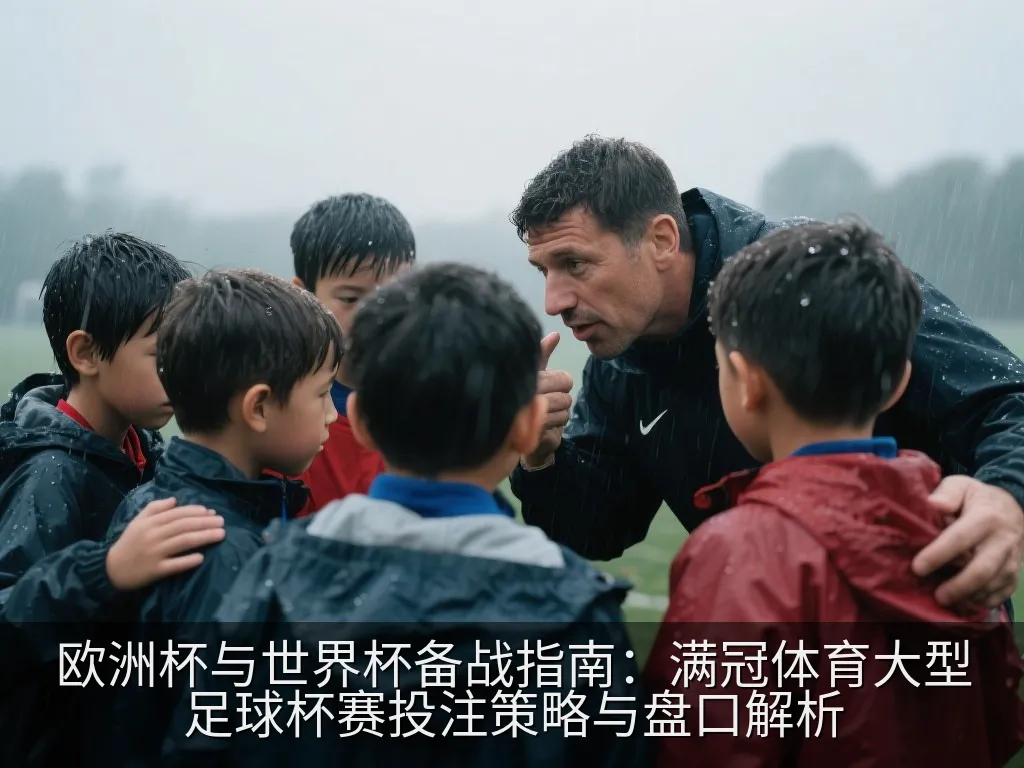 黄昏时分亮起灯光的现代足球场